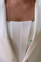 سلسال طويل فاخر مطلي ذهب عيار ١٤ بتصميم مستوحى من...