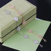 أساور ميني مستوحى من ماركة مطلية ذهب 5 وردات