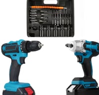 دريل امباكت للصواميل ودريل تخريم وربط مجموعة 2 في...