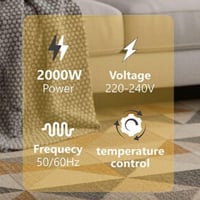 دفاية هواء عمودية 2000 واط بتصميم عصري