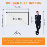 ستارة بروجكتر شاشة عرض 80 بوصة قابلة للفك مع شنطة