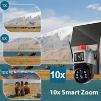 كاميرا مراقبة بالطاقة الشمسية وشريحة انترنت عدستين...