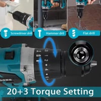 دريل امباكت للصواميل ودريل تخريم وربط مجموعة 2 في...