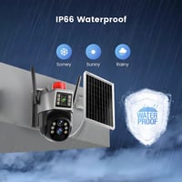 كاميرا مراقبة بالطاقة الشمسية وشريحة انترنت عدستين...