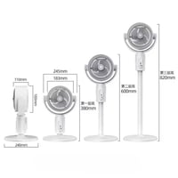 مروحة لاسكلي دوران 360° مع تحكم عن بعد، 5 سرعات، ت...