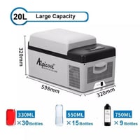 ثلاجة البيكول Alpicool مقاس 20 لتر للسيارة والرحلا...