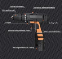شنطة عدة مع دريل كهربائي لاسلكي بطاريتين