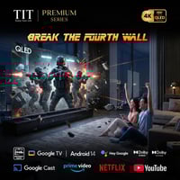 تي اي تي شاشة سمارت 100 بوصة - QLED - 4K UHD - بنظ...
