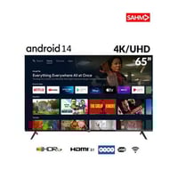 سهم شاشة تلفزيون سمارت 65 بوصة 4K مزود برسيفر داخل...