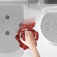 هيتاشي غسالة حوضين تحميل علوي - 8 كغ - أزرق وأبيض...