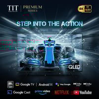 تي اي تي شاشة سمارت 65 بوصة - QLED - 4K UHD - بنظا...