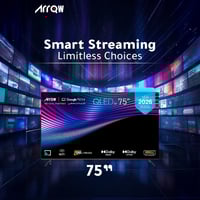 ارو شاشة سمارت 75 بوصة - 4K QLED - بنظام Google TV...