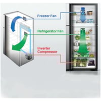 هيتاشي ثلاجة بابين تبريد بالبخار - 18 قدم مكعب - 5...