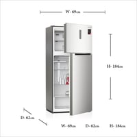 ثلاجة بابين ارو 18.6 قدم بخار استيل RO2-690NF