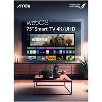 ارو شاشة تلفزيون 75 بوصة سمارت 4K ويب اوس - أسود -...