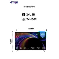 ارو شاشة سمارت 50 بوصة - 4K QLED - بنظام Google TV...