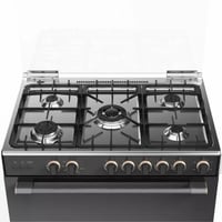 فرن توشيبا 5 عيون غاز 60x90 سم مع شواية ومروحة - س...