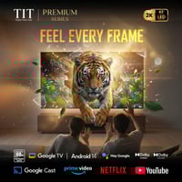 تي اي تي شاشة سمارت 43 بوصة 4K بنظام أندرويد 14 Go...