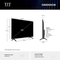 TIT شاشة تلفزيون 55 بوصة - QLED أندرويد Google TV...