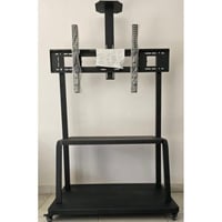 طاولة شاشة فيندو مزودة بعجلات سهلة الحركة - أسود V...