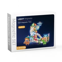 مجموعة المكعبات الساحرة - 64 قطعة مغناطسية مع مسار...