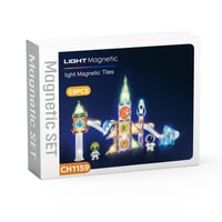 مدينة الفضاء المضيئة – 69 قطعة مغناطيسية مع مسارات...