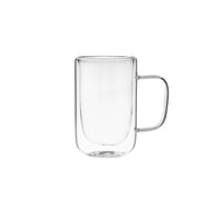 كوب قهوة زجاجي مزدوج دائري سعة 450 مل