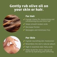 زيت الزيتون المضغوط المطرد الطبيعي للشعر والبشرة L...