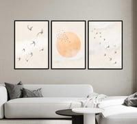 طقم من 3 لوحات ثلاثية بتصميم عصري