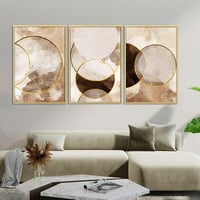 طقم من 3 لوحات ثلاثية بتصميم عصري