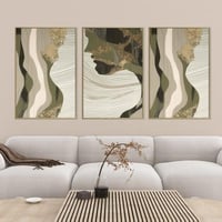 طقم من 3 لوحات ثلاثية بتصميم عصري