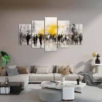 لوحة فن تجريدي مقسمه بتصميم عصري