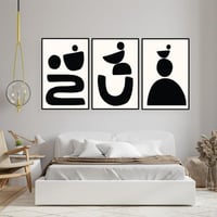 طقم من 3 لوحات مودرن ثلاثية