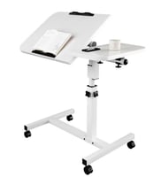 طاولة مع عجلات قابلة للتعديل وضبط الارتفاع للكمبيو...