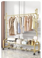 علاقة ملابس متينة مع رفوف تخزين وعجلات – تنظيم وأن...