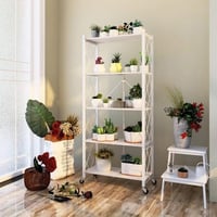 رفوف تخزين معدنية 5 دور قابلة للطي متعددة الاستخدا...