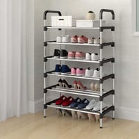 منظم احذية مزود برفوف من 6 ادوار متعدد الوظائف