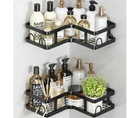 رفوف حمامات زاوية ستيل لاصقة متوفر قطعه/قطعتين أني...