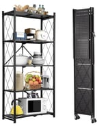 رفوف تخزين معدنية 5 دور قابلة للطي متعددة الاستخدا...