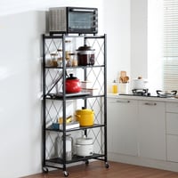 رفوف تخزين معدنية 5 دور قابلة للطي متعددة الاستخدا...