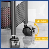 عربة تخزين معدنية بعجلات 5 دور متعددة الاستخدامات...