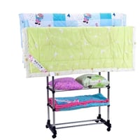 رف ملابس متنقل وقابل للتعديل مع أرفف تخزين متعددة...