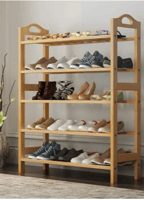 رف أحذية من 5 طبقات الخيزران الطبيعي