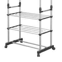 رف ملابس متنقل وقابل للتعديل مع أرفف تخزين متعددة...