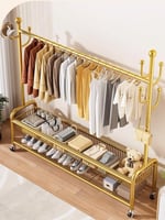 “علاقة ملابس متينة مع رفوف تخزين عرض 150سم بارتفاع...