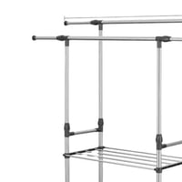 رف ملابس متنقل وقابل للتعديل مع أرفف تخزين متعددة...