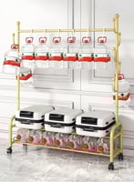 علاقة ملابس متينة مع رفوف تخزين وعجلات – تنظيم وأن...