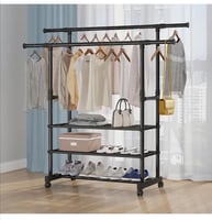 رف الملابس شديد التحمل، منظم الملابس المتدحرجة، تع...