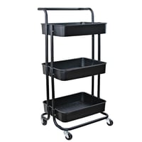 عربة تخزين حديد ثلاثية الطبقات بعجلات متينة وتصميم...