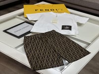 طقم فندي تيشرت+شورت